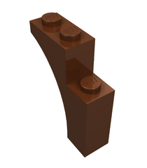 LEGO - Boog 1 x 3 x 3 - Reddish Brown | N - Thumbnail