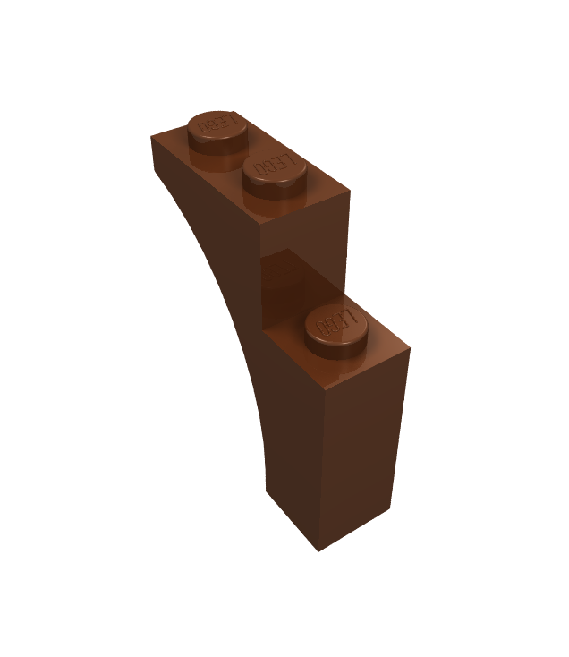 LEGO - Boog 1 x 3 x 3 - Reddish Brown | N