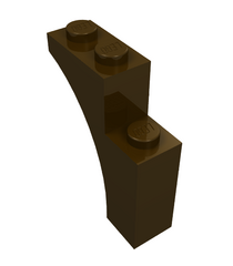 LEGO - Boog 1 x 3 x 3 - Dark Brown | N - Thumbnail
