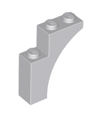 LEGO - Boog 1 x 3 x 3 - Light Bluish Gray | N - Thumbnail