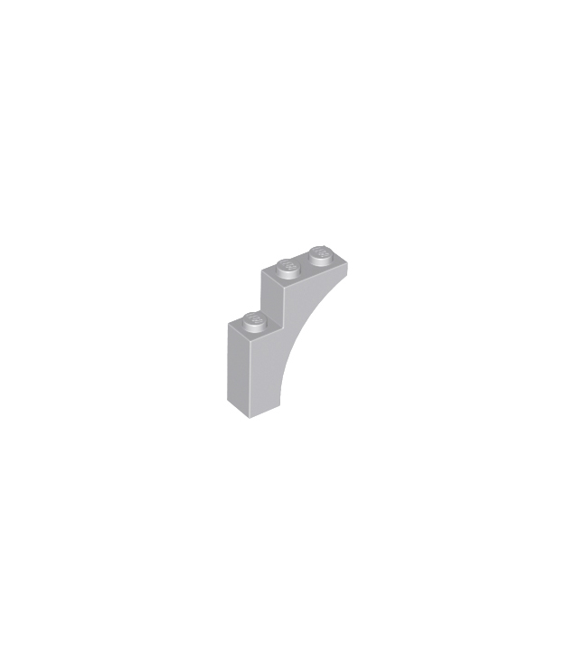 LEGO - Boog 1 x 3 x 3 - Light Bluish Gray | N