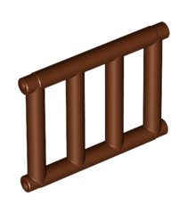 LEGO - Staaf 1 x 4 x 3 rooster met uitstekende uiteinden - Reddish Brown | N - Thumbnail