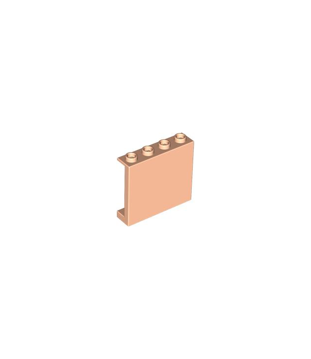 LEGO - Paneel 1 x 4 x 3 met zijsteunen - holle noppen - Light Nougat | N
