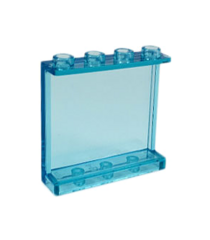 LEGO - Paneel 1 x 4 x 3 met zijsteunen - holle noppen - Trans-Light Blue | N - Thumbnail