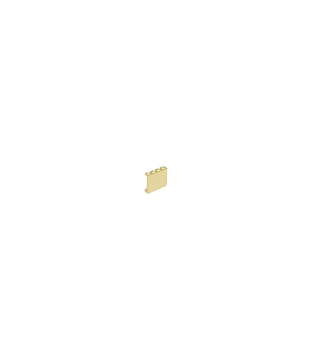 LEGO - Paneel 1 x 4 x 3 met zijsteunen - holle noppen - Tan | N