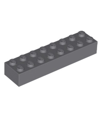 LEGO - Steen 2 x 8 - Dark Bluish Gray | N - Thumbnail