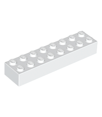 LEGO - Steen 2 x 8 - White | N - Thumbnail