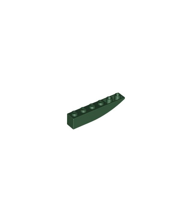 LEGO - Helling, gebogen 6 x 1 omgekeerd - Dark Green | N