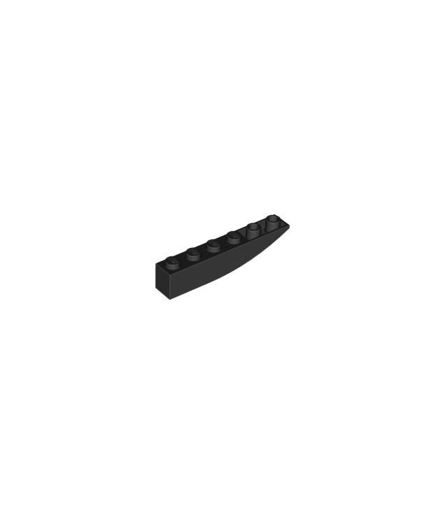LEGO - Helling, gebogen 6 x 1 omgekeerd - Black | N