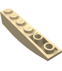 LEGO - Helling, gebogen 6 x 1 omgekeerd - Tan | N - Thumbnail