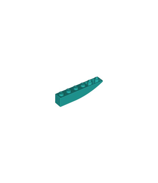 LEGO - Helling, gebogen 6 x 1 omgekeerd - Dark Turquoise | N
