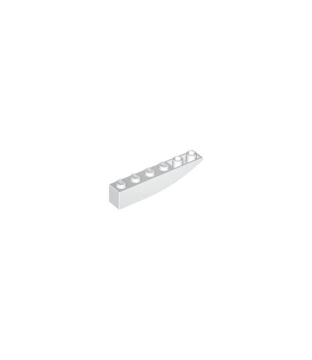 LEGO - Helling, gebogen 6 x 1 omgekeerd - White | N