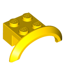 LEGO - Voertuig, spatbord 4 x 2 1/2 x 1 met ronde boog - Yellow | N - Thumbnail