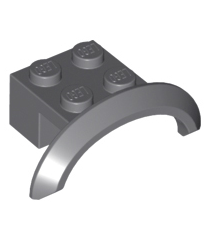 LEGO - Voertuig, spatbord 4 x 2 1/2 x 1 met ronde boog - Dark Bluish Gray | N - Thumbnail