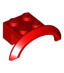 LEGO - Voertuig, spatbord 4 x 2 1/2 x 1 met ronde boog - Red | N - Thumbnail