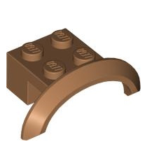 LEGO - Voertuig, spatbord 4 x 2 1/2 x 1 met ronde boog - Medium Nougat | N - Thumbnail