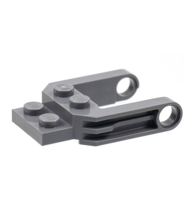 LEGO - Voertuigbasis 2 x 2 x 2/3 vork met 2 armen en pen-gaten - Dark Bluish Gray | N