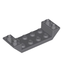 LEGO - Helling, omgekeerd 45 graden 6 x 2 dubbel met 2 x 4 uitsparing - Dark Bluish Gray | N - Thumbnail