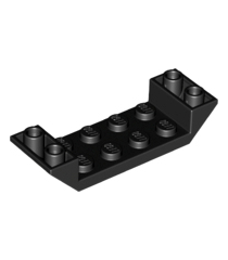 LEGO - Helling, omgekeerd 45 graden 6 x 2 dubbel met 2 x 4 uitsparing - Black | N - Thumbnail