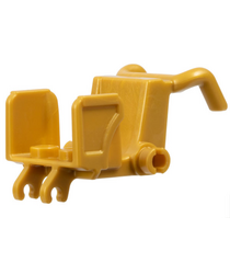 LEGO - Minifiguur-accessoire, rolstoelzitje met open zijkanten en hoge armleuningen - Pearl Gold | N - Thumbnail
