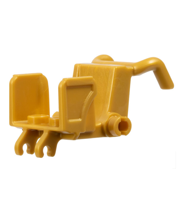 LEGO - Minifiguur-accessoire, rolstoelzitje met open zijkanten en hoge armleuningen - Pearl Gold | N