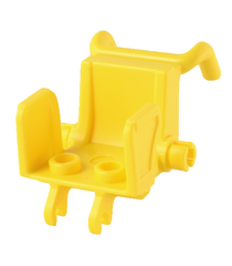 LEGO - Minifiguur-accessoire, rolstoelzitje met open zijkanten en hoge armleuningen - Yellow | N - Thumbnail