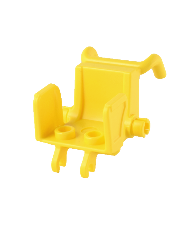 LEGO - Minifiguur-accessoire, rolstoelzitje met open zijkanten en hoge armleuningen - Yellow | N