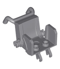 LEGO - Minifiguur-accessoire, rolstoelzitje met open zijkanten en hoge armleuningen - Dark Bluish Gray | N - Thumbnail