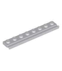 LEGO - Plaat, gemodificeerd 1 x 8 met deurrail - Light Bluish Gray | N - Thumbnail