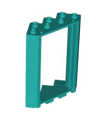 LEGO - Deurframe 4 x 4 x 6 hoek - Dark Turquoise | N - Thumbnail