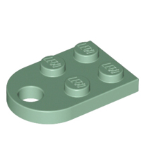 LEGO - Plaat, gemodificeerd 2 x 3 met gat - Sand Green | N - Thumbnail