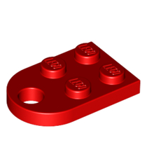 LEGO - Plaat, gemodificeerd 2 x 3 met gat - Red | N - Thumbnail