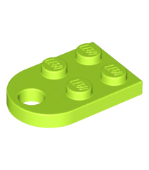 LEGO - Plaat, gemodificeerd 2 x 3 met gat - Lime | N - Thumbnail