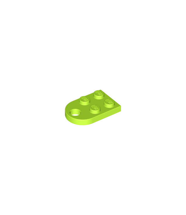 LEGO - Plaat, gemodificeerd 2 x 3 met gat - Lime | N