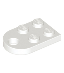 LEGO - Plaat, gemodificeerd 2 x 3 met gat - White | N - Thumbnail