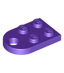 LEGO - Plaat, gemodificeerd 2 x 3 met gat - Dark Purple | N - Thumbnail
