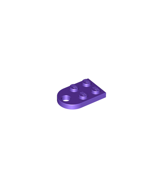 LEGO - Plaat, gemodificeerd 2 x 3 met gat - Dark Purple | N