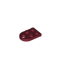 LEGO - Plaat, gemodificeerd 2 x 3 met gat - Dark Red | N - Thumbnail