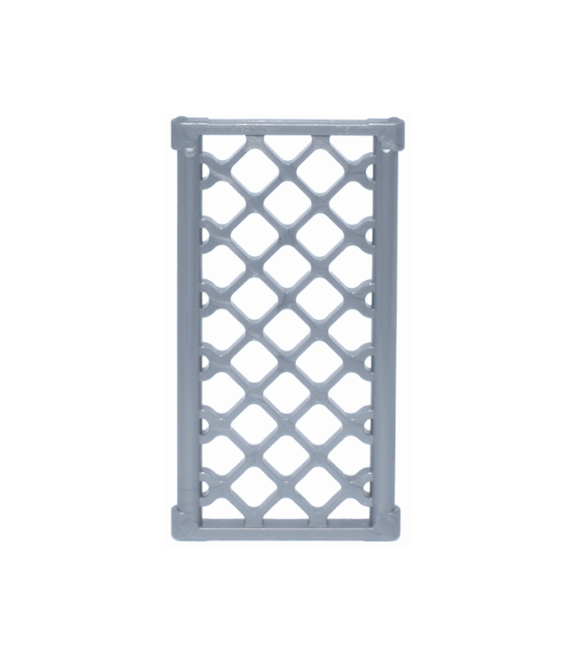 LEGO - Ruit voor raam 1 x 4 x 6 met ruitpatroon - Flat Silver | N