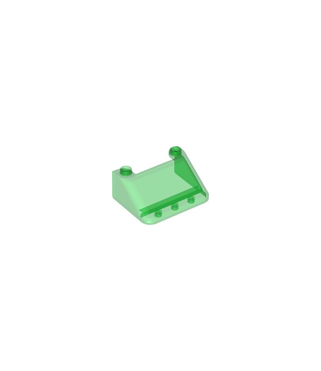 LEGO - Ruit 3 x 4 x 1 1/3 met groot glazen oppervlak - Trans-Green | N