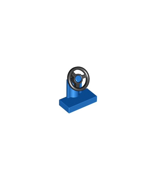 LEGO - Voertuig, stuurkolom 1 x 2 met zwart stuurwiel - Blue | N