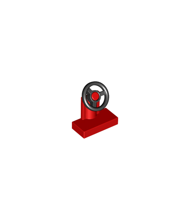 LEGO - Voertuig, stuurkolom 1 x 2 met zwart stuurwiel - Red | N