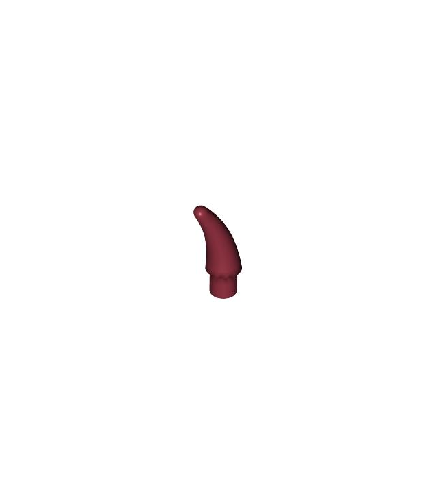 LEGO - Stekel / klauw / hoorn / tand - klein - Dark Red | N