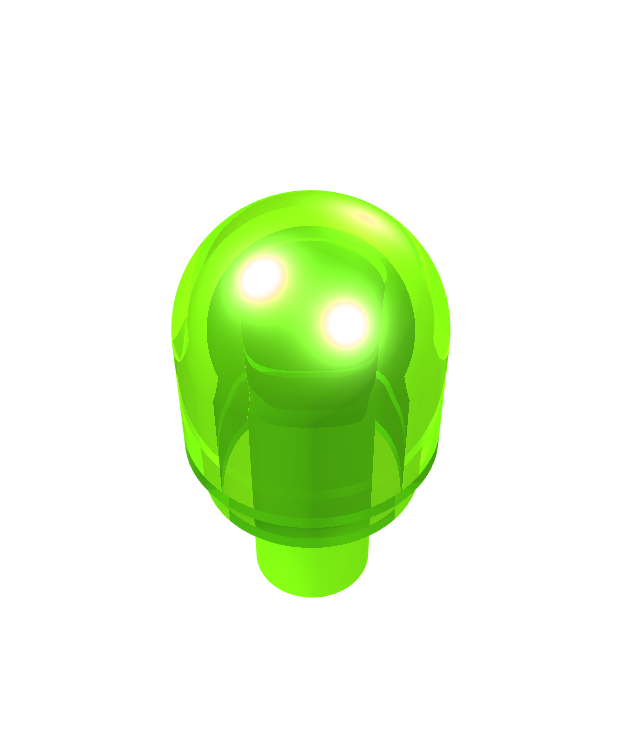 LEGO - Staaf met lampkap (Bionicle Barraki-oog) - Trans-Bright Green | N