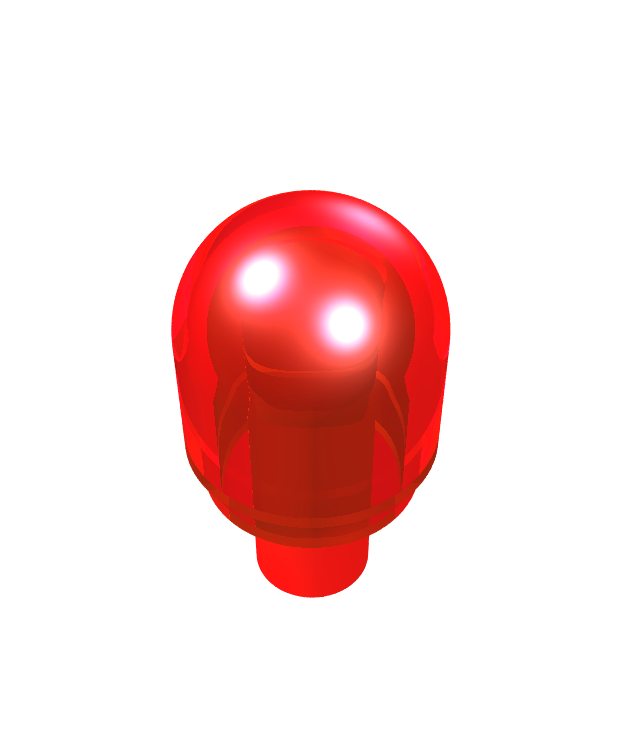 LEGO - Staaf met lampkap (Bionicle Barraki-oog) - Trans-Red | N