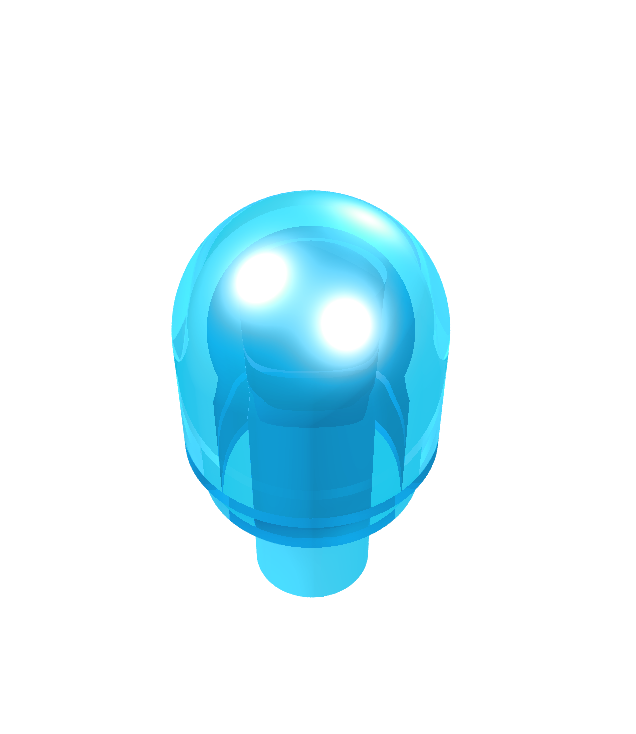 LEGO - Staaf met lampkap (Bionicle Barraki-oog) - Trans-Light Blue | N