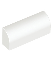LEGO - Helling, gebogen 1 x 4 x 1 1/3 - White | N - Thumbnail