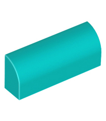 LEGO - Helling, gebogen 1 x 4 x 1 1/3 - Dark Turquoise | N - Thumbnail