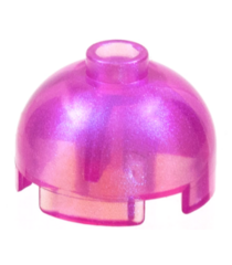 LEGO - Steen, rond 2 x 2 met koepelvormige bovenkant - Satin Trans-Dark Pink | N - Thumbnail
