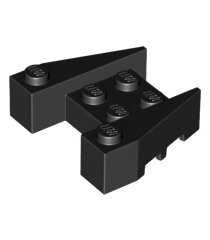 LEGO - Wig 3 1/2 x 4 met nopinkepingen - Black | N - Thumbnail